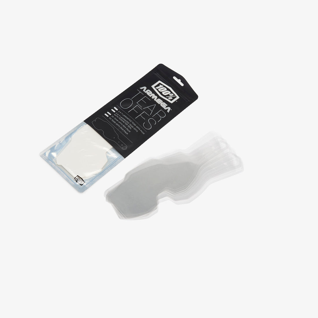 100% Armega / Armetic Goggle Tear-Offs on a white background.