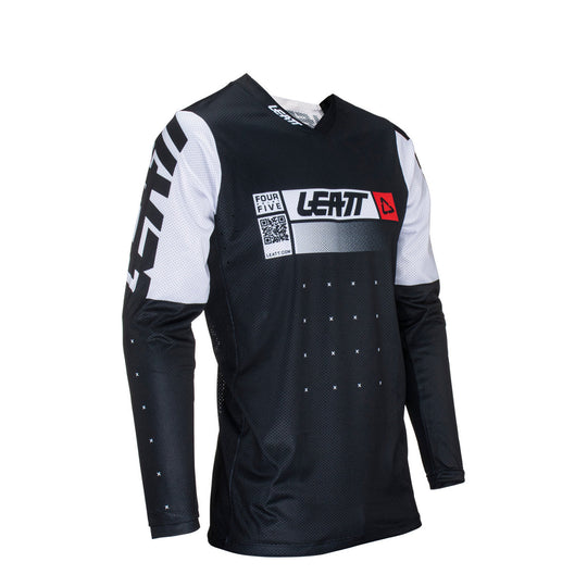 Black Leatt Moto 4.5 Lite Jersey on a white background.