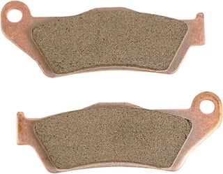 Pair of EBC R SERIES brake pads on a white background