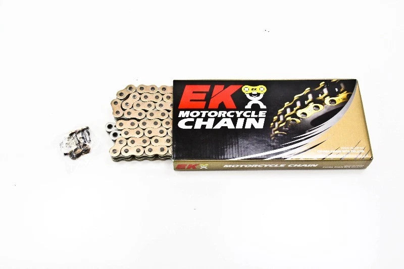 EK 520 SRO6 130-Link Gold Chain on a white background.