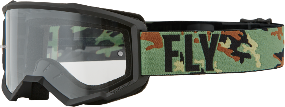 FLY RACING FOCUS GOGGLE CAMO W/ CLEAR LENS