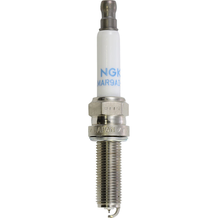 Spark plug with NGK branding on a white background