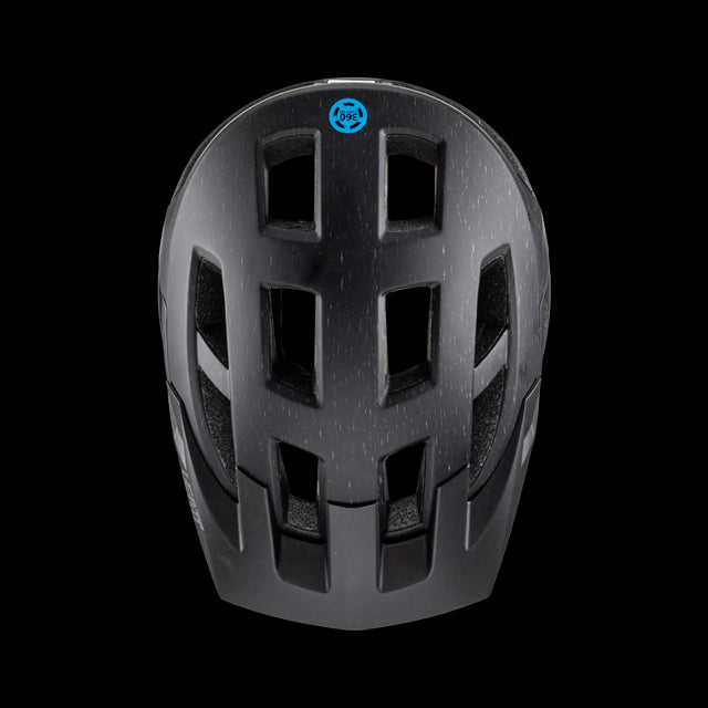 Leatt mtb trail 2.0 helmet on a black background.