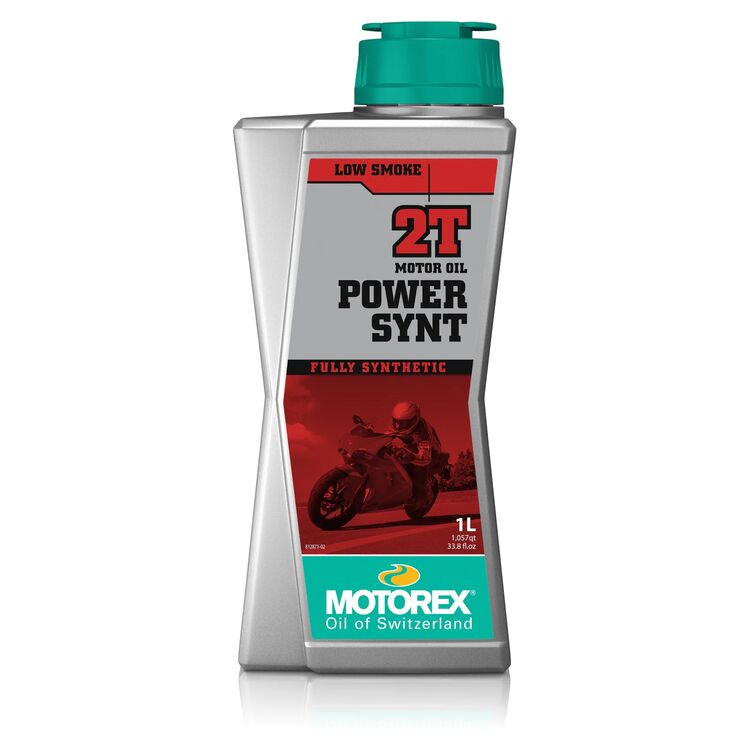 Motorex 2T Motor Oil Power Synt bottle on a white background