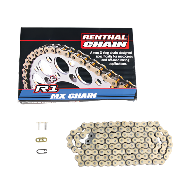 Renthal R1 MX 428-130 Chain on a white background.