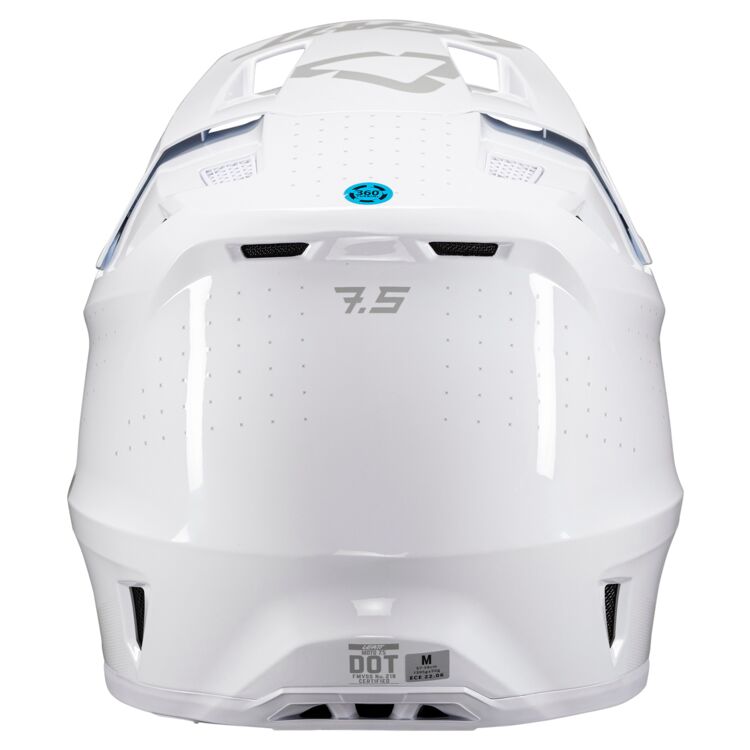 leatt moto 7.5 v25 white helmet kit on a white background.