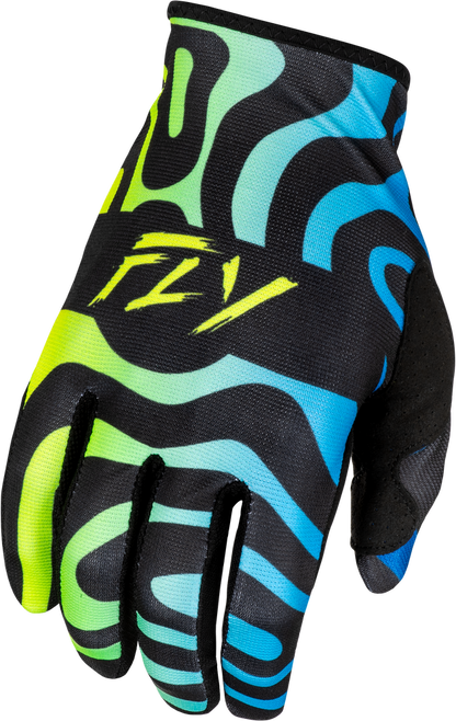 FLY RACING LITE ZEN GLOVES BLACK/BLUE/HI-VIS
