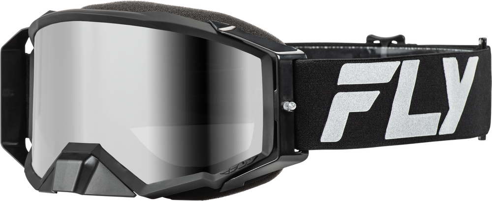 FLY RACING ZONE ELITE GOGGLE BLACK/SILVER W/ SILVER MIRROR/SMOKE LENS