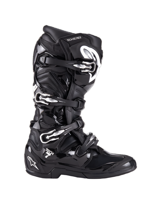 Black Alpine star tech 7 on a white background.