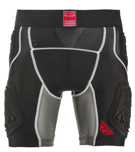 Fly Racing Barricade Compression Shorts on a white background.