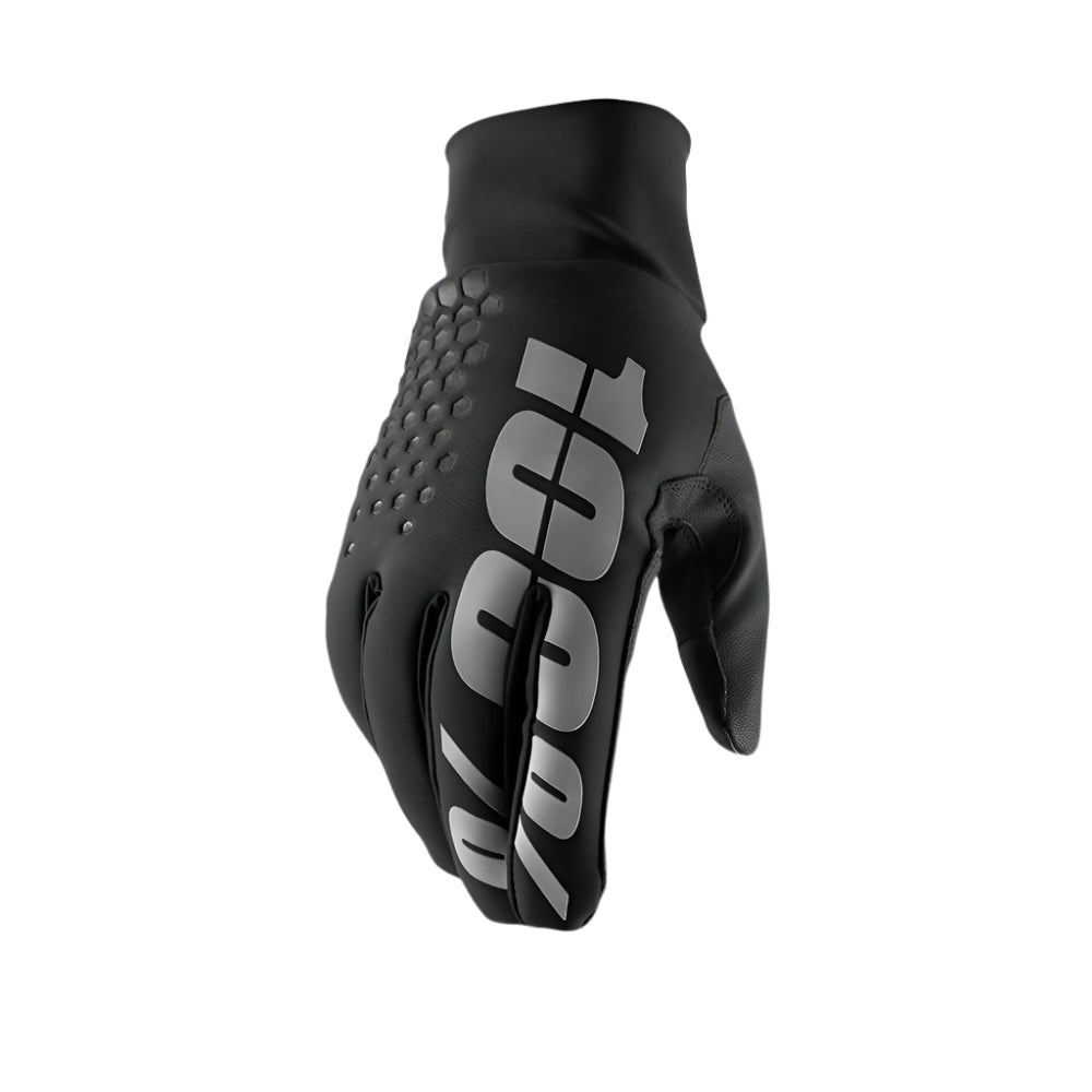Black 100% Brisker Gloves on a white background.