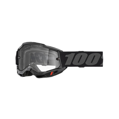 Black/Clear 100% Accuri 2 Goggle on a white background.