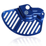 Bullet Proof Designs front disc guard for KTM, Husqvarna, GasGas with 22mm front axle, protects front brake rotor and lower fork lugs, lightweight off-road aluminum guard