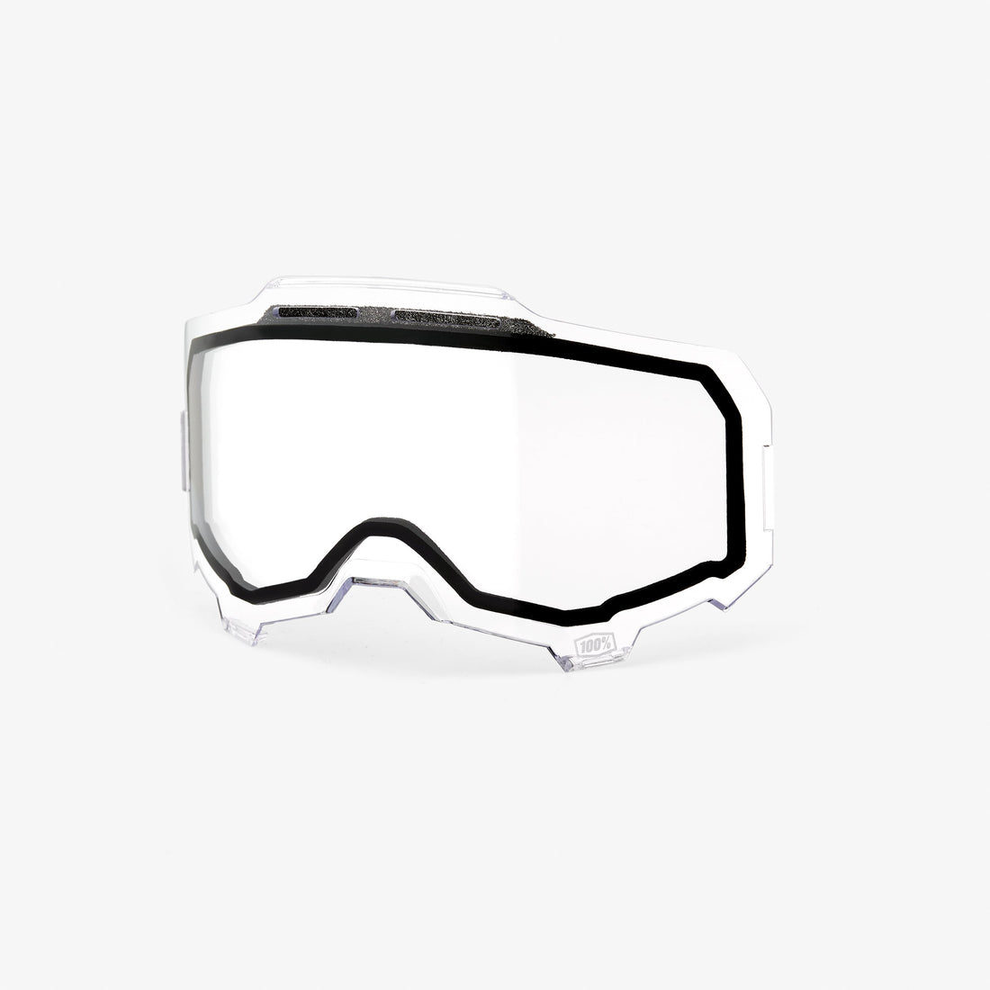 Clear 100% Armega Dual Pane Lens on a white background.