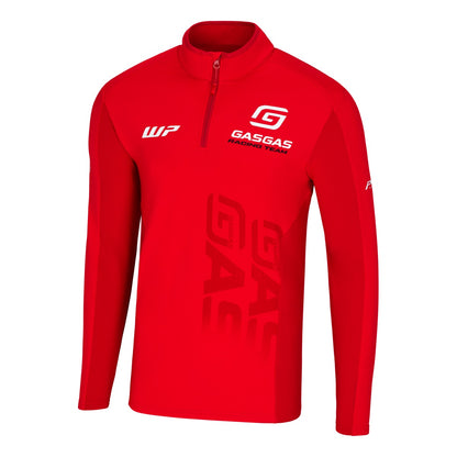 Red long-sleeve shirt with GasGas logo on a white background
