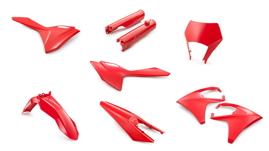 Red GasGas Full Plastic Red Kit Enduro on a white background.