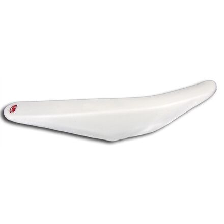 White motorcycle seat foam on a white background