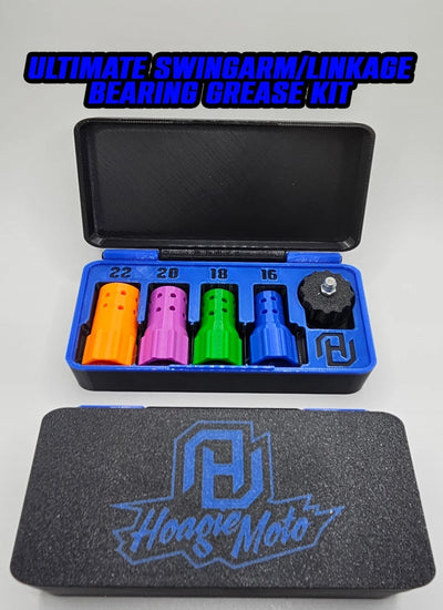 Hoagiemoto grease kit with white background