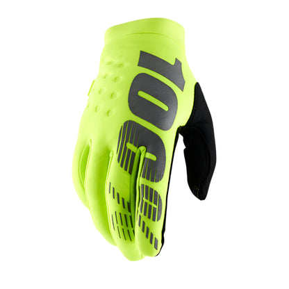 Hi-Vis 100% Brisker Gloves on a white background.