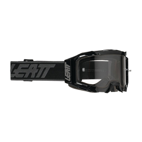 Black/LightGrey Leatt Velocity 5.5 Goggles on white background.