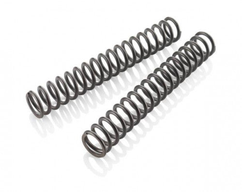 Two metal springs on a white background