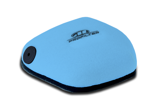 Blue air filter with ProFilter logo on a white background