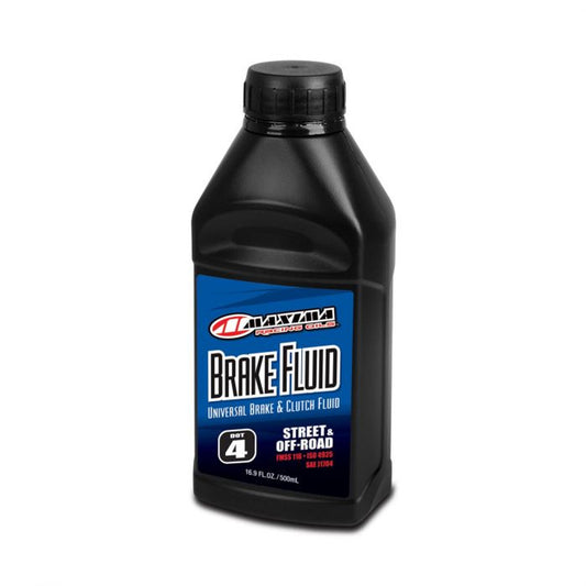 Maxima Brake Fluid bottle on a white background