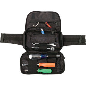 Moose Qualifier Fanny Pack compartments on a white background.