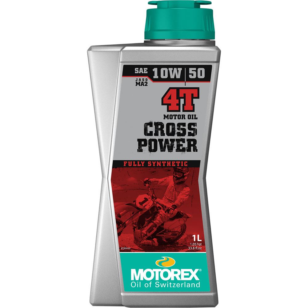 Motorex 4T Motor Oil Cross Power bottle on a white background