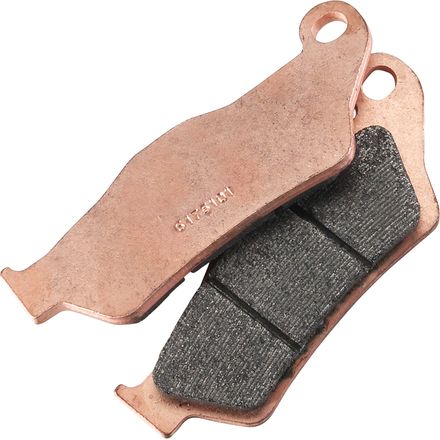 OEM Replacement Sintered Metal Brake Pads on white background.