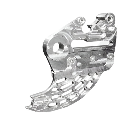 Metallic mechanical component on a white background