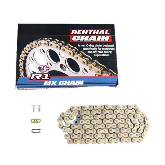 Renthal R1 MX 428-130 Chain on a white background.