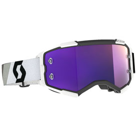 Scott furry Purple goggles with a white strap on a white background
