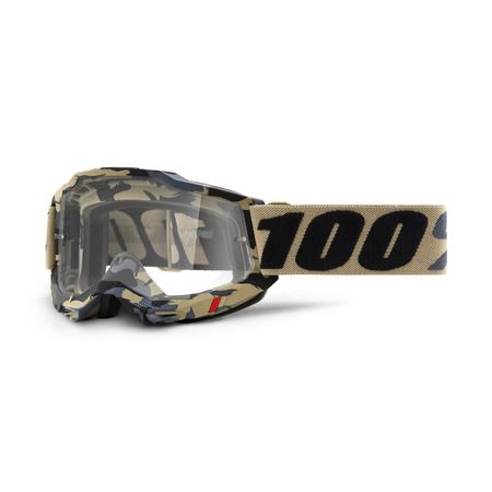 Tarmac/Clear 100% Accuri 2 Goggle on a white background