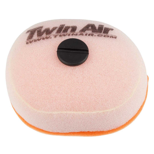 Twin Air air filter with black top and orange base on a white background