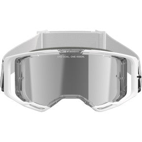 White/Silver Alpinestars Vision 8 Goggle on a white background.
