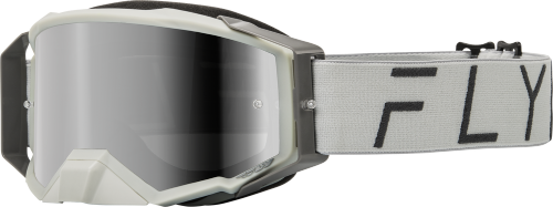 FLY Racing Zone Pro Goggles Grey with Grey Mirror Smoke Lens
