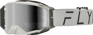 FLY Racing Zone Pro Goggles Grey with Grey Mirror Smoke Lens