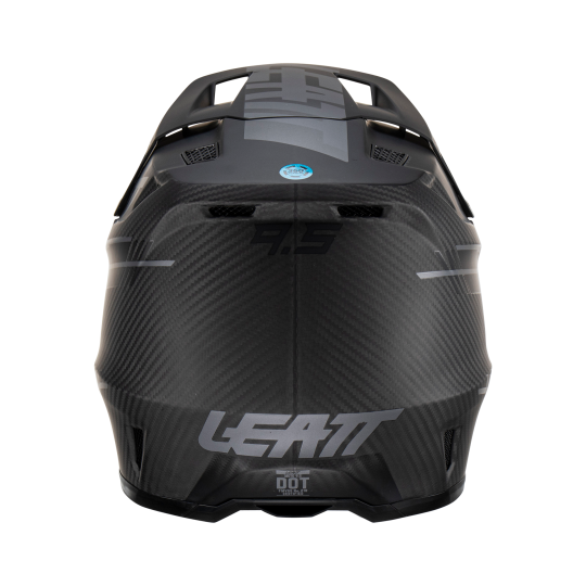 Black Leatt Moto 9.5 Carbon V23 Helmet Kit on a white background.