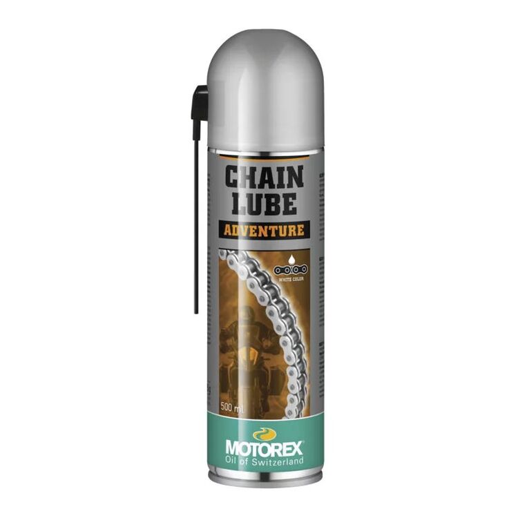 Motorex chain lube spray can on a white background
