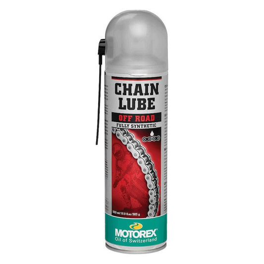 Motorex chain lube spray can on a white background