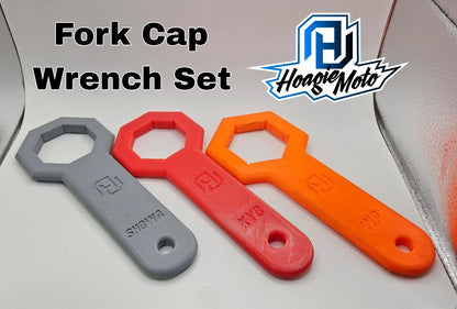 Motorcycle Fork Cap Wrench Tool Set for WP Showa KYB Front Fork Suspension Service