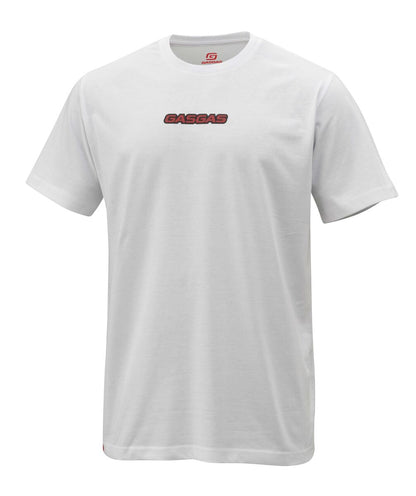 White Full Gas Tee On A White Background.